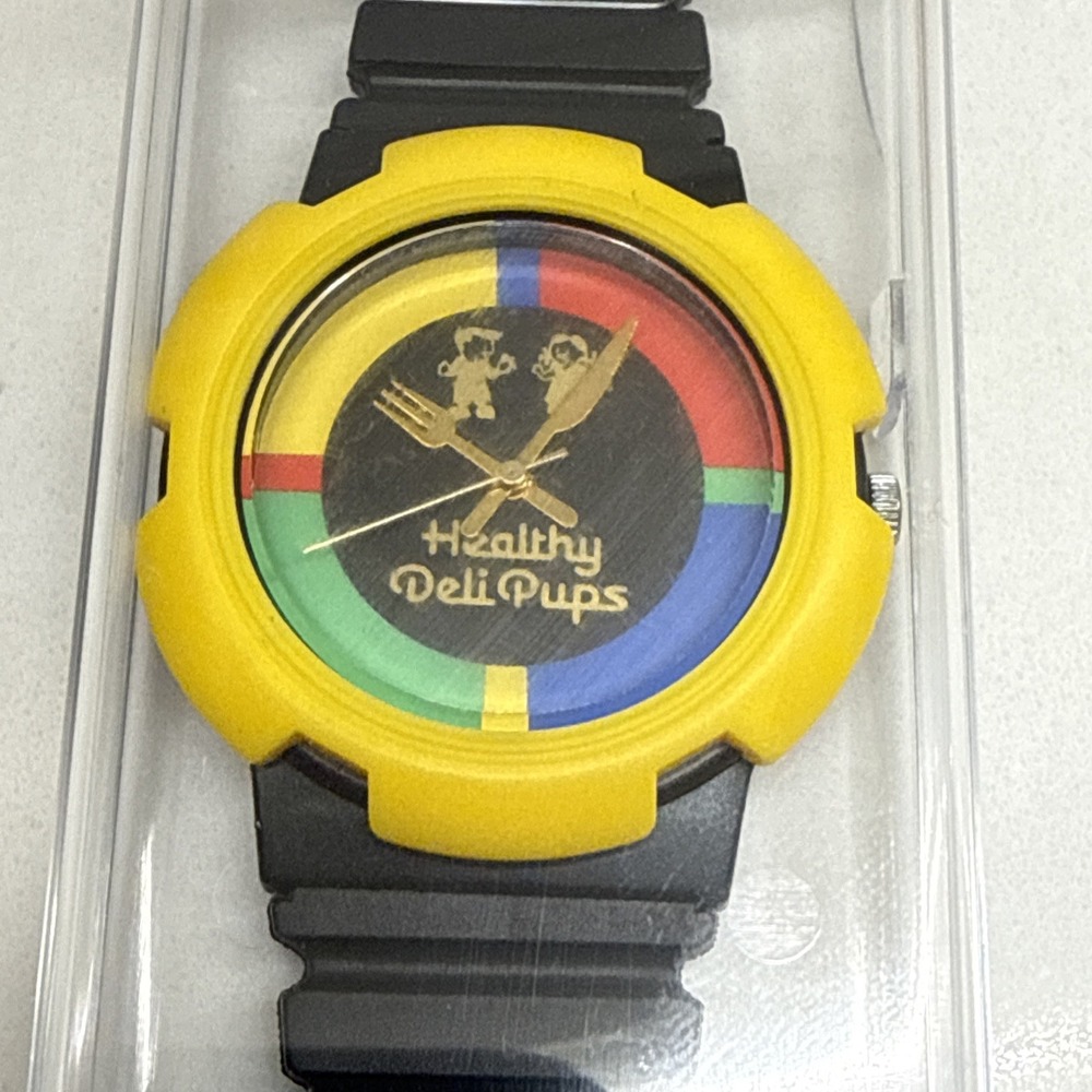Vintage Hansel n Gretel Healthy Deli Pups Watch NOS Promo Interchangeable Bezel